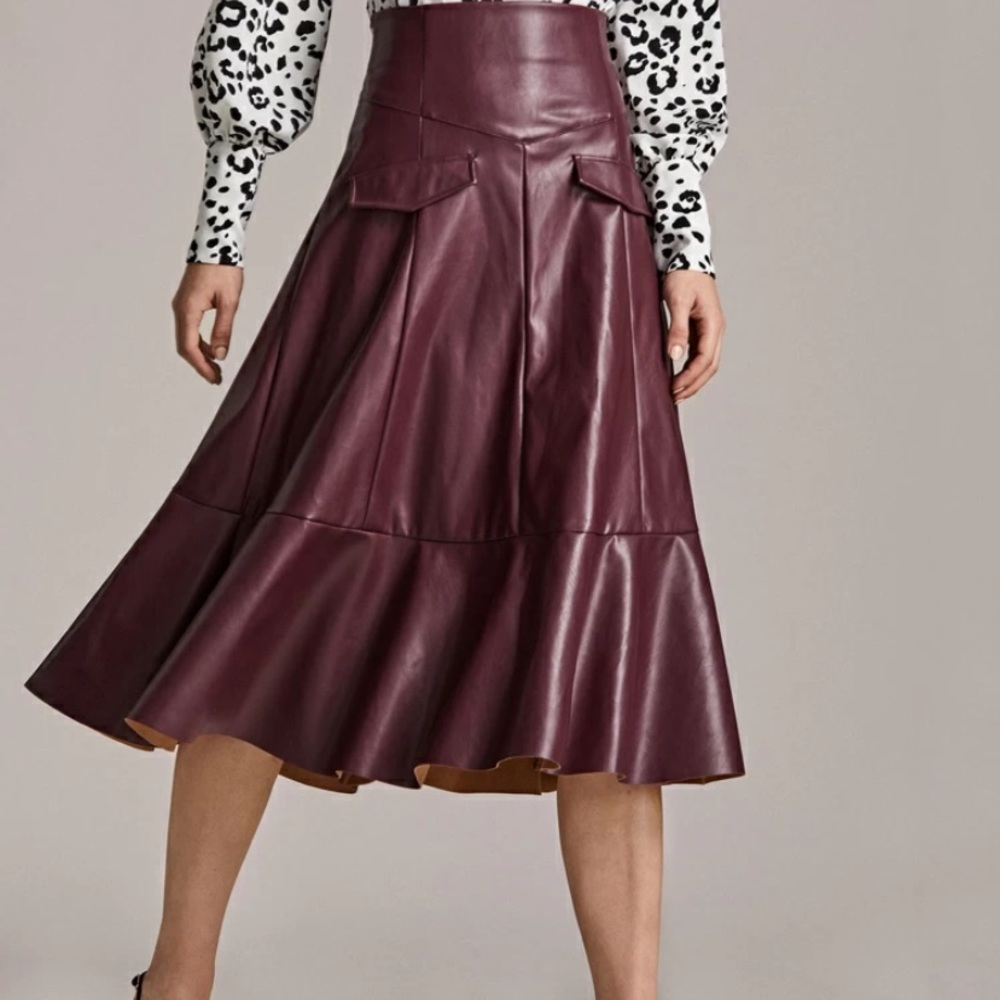 Faux Leather High waisted Skirt
